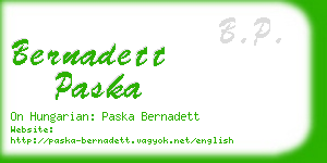 bernadett paska business card